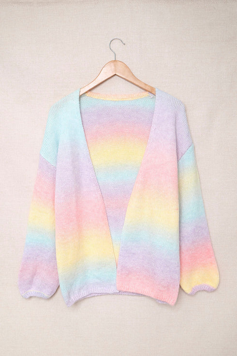 'Fiametta' Multicolour Drop Shoulder Cardigan - Celes Fashion